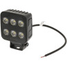 Lampa robocza LED, kwadratowa 60W 6600lm 12/24V, biała, 92x109.5x51.1 mm światło rozproszone z wtyczką Deutsch, 12 LED