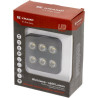 Lampa robocza LED, kwadratowa 60W 6600lm 12/24V, biała, 92x109.5x51.1 mm światło rozproszone z wtyczką Deutsch, 12 LED