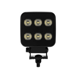Lampa robocza LED, kwadratowa 60W 6600lm 12/24V, biała, 92x109.5x51.1 mm światło rozproszone z wtyczką Deutsch, 12 LED