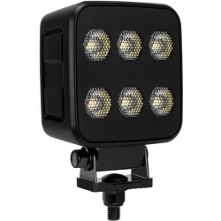 Lampa robocza LED, kwadratowa 60W 6600lm 12/24V, biała, 92x109.5x51.1 mm światło rozproszone z wtyczką Deutsch, 12 LED