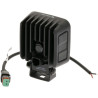 Lampa robocza LED, kwadratowa 60W 6600lm 12/24V, biała, 92x109.5x51.1 mm światło rozproszone z wtyczką Deutsch, 12 LED