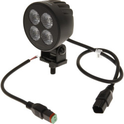 Lampa robocza LED, okrągła 24W 2556lm 12/24V, biała, 83.9x99.5x59 mm światło rozproszone z wtyczką Deutsch, 4 LED