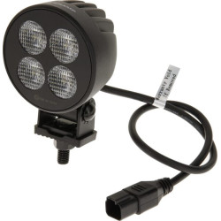 Lampa robocza LED, okrągła 24W 2556lm 12/24V, biała, 83.9x99.5x59 mm światło rozproszone z wtyczką Deutsch, 4 LED