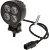 Lampa robocza LED, okrągła 24W 2556lm 12/24V, biała, 83.9x99.5x59 mm światło rozproszone z wtyczką Deutsch, 4 LED