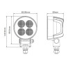 Lampa robocza LED, okrągła 24W 2556lm 12/24V, biała, 83.9x99.5x59 mm światło rozproszone z wtyczką Deutsch, 4 LED