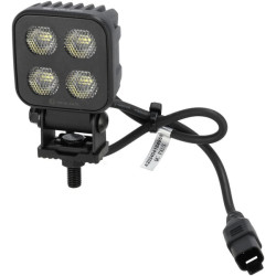 Lampa robocza LED, kwadratowa 40W 2650lm 12/24V, biała, 70.1x126.6x49.7 mm światło rozproszone z wtyczką Deutsch, 8 LED