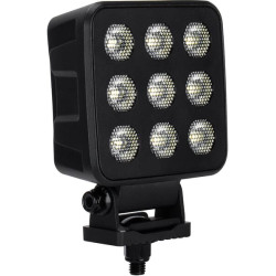 Lampa robocza LED, kwadratowa 90W 6800lm 12/24V, biała, 108x120.7x52.7 mm światło rozproszone z wtyczką Deutsch, 18 LED