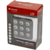Lampa robocza LED, kwadratowa 90W 6800lm 12/24V, biała, 108x120.7x52.7 mm światło rozproszone z wtyczką Deutsch, 18 LED