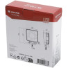 Lampa robocza LED, kwadratowa 24W 2000lm, biała, 107x52x136 mm światło rozproszone, Kramp (op. 10 szt.)