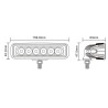 Lampa robocza LED, prostokątna 18W 1620lm, biała, 160x60x70 mm światło skupione, Kramp