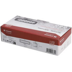 Lampa robocza LED, prostokątna 18W 1620lm, biała, 160x60x70 mm światło skupione, Kramp