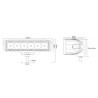 Lampa robocza LED, prostokątna 18W 1620lm, biała, 160x60x70 mm światło skupione, Kramp