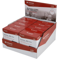 Lampa robocza LED, kwadratowa 24W 2000lm, biała, 107x52x136 mm światło skupione, Kramp (op. 10 szt.)