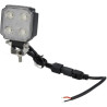 Lampa robocza LED, kwadratowa 20W 3000lm, biała, 75x47x107.5 mm z wtyczką Deutsch 2-pin, światło rozproszone, Kramp