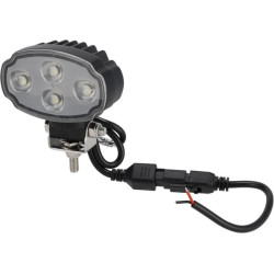 Lampa robocza LED, owalna 20W 3000lm, biała, 100x54x93 mm z wtyczką Deutsch 2-pin, światło rozproszone, Kramp (op. 10 szt.)