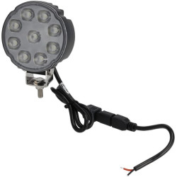 Lampa robocza LED, okrągła 27W 3420lm, biała, 100x48.5x120 mm z wtyczką Deutsch 2-pin, światło rozproszone, Kramp