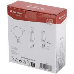 Lampa robocza LED, okrągła 27W 3420lm, biała, 100x48.5x120 mm z wtyczką Deutsch 2-pin, światło rozproszone, Kramp