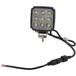 Lampa robocza LED, kwadratowa 27W 3420lm, biała, 96.5x48.5x124.5 mm z wtyczką Deutsch 2-pin, światło rozproszone, Kramp (op. 10 