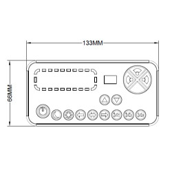 Lampa robocza długa LED, 100/200W, 12/24V, pomarańczowa przykręcana, 767x89x280 mm TA2
