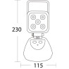 Lampa robocza LED, 15W 1080lm 230x115 mm