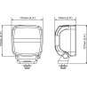 Lampa robocza LED, kwadratowa 42W 3200lm 12/24V, przezroczysta, przykręcana, 110x74x137 mm z wtyczką Deutsch 2-pin światło rozpr