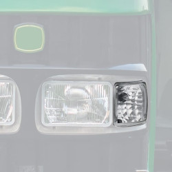 Reflektor roboczy halogenowy, narożny, lewy, 12V 50W kwadratowy, biały 98x110x111 mm wtyczka PGJ13, Wesem