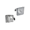 Reflektor roboczy halogenowy, narożny, lewy, 12V 50W kwadratowy, biały 98x110x111 mm wtyczka PGJ13, Wesem