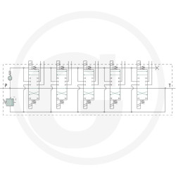 Zawór elektryczny 24V 5x DW (A-B zamknięte)