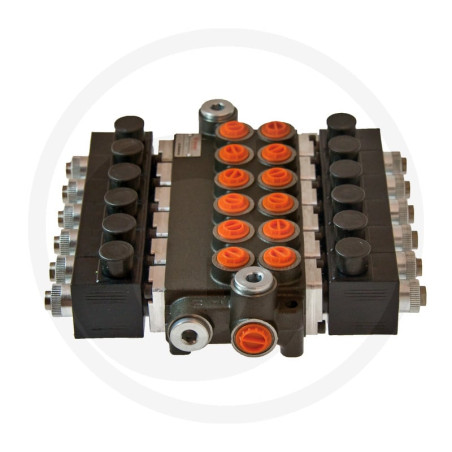 Rozdzielacz hydrauliczny sterowany elektrycznie 80l/min 6-sekcyjny 12V4059139491537