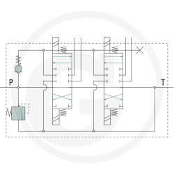 Rozdzielacz hydrauliczny sterowany elektrycznie 80l/min 2-sekcyjny 24V4059139491582