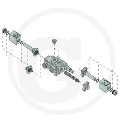 Rozdzielacz hydrauliczny sterowany elektrycznie 80l/min 3-sekcyjny 24V4059139491599