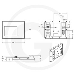 Isobus Terminal JVM-306 inkl. Drehknopf