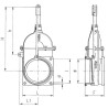 Zasuwa 6"-040, z siłownikiem hydraulicznym art. 0500 MZ