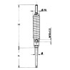 Siłownik zasuwy beczkowozu  MZ 6" hydrauliczny ze sprężyną typu 3, M30x2,0-art.0510