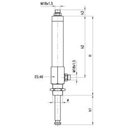 Siłownik zasuwy beczkowozu MZ 8" hydrauliczny dwustronnego działania, art.0551