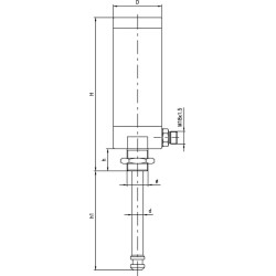 Siłownik zasuwy beczkowozu MZ 6"  hydrauliczny z akumulatorem, art.0505