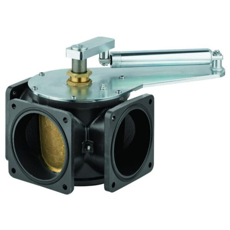 Zawór 3-drożny 8" + siłownik hydrauliczny