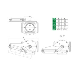 Zawór 3-drożny 8" + siłownik HD 0601