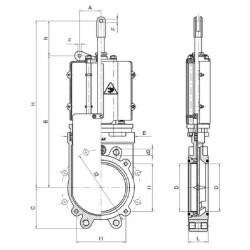 Zasuwa płytowa 6" (hydrauliczna)