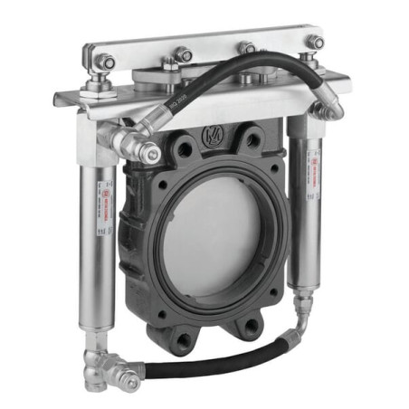 Kompaktowa zasuwa nożowa 4" (hydrauliczna)