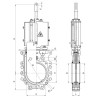 Zasuwa płytowa 6" dwukierunkowa (hydrauliczna)