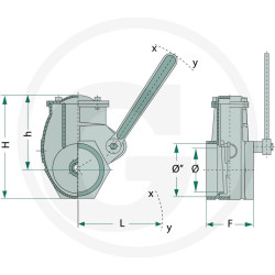 Zasuwa beczkowozu dźwigniowy ręczna 2" - 0030050000 MZ