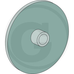 Talerzyk zaworu dźwigniowego zasuwy 030, 034-4", z tuleją MZ