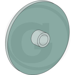 Talerzyk zaworu dźwigniowego zasuwy 030-6", z tuleją MZ