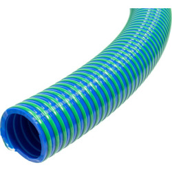 Wąż ssawno-tłoczny do gnojowicy PCW niebiesko-zielony, 6" 3 m