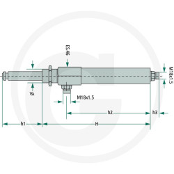 Siłownik zasuwy beczkowozu MZ 6" hydrauliczny dwustronnego działania, art.0551