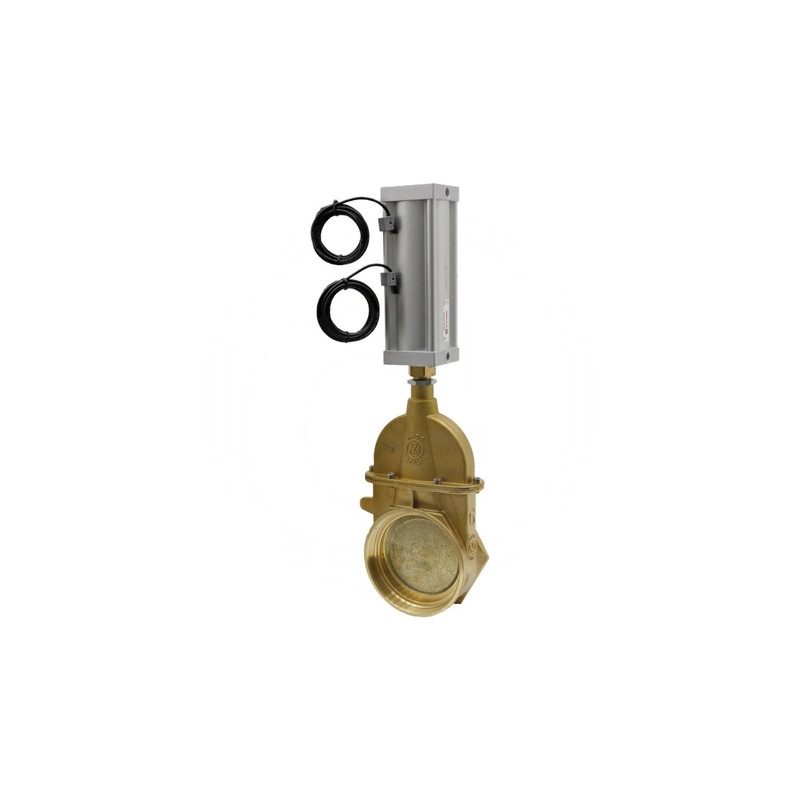Zawór 4"-0070, z siłownikiem pneumat. dwustr. działania i stykiem art. 0571