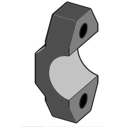 Obejma mostka 1/2" śr. Arag 400030020