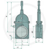 Zasuwa 6"-0075 ECO, z siłownikiem hydraulicznym art. 0500 MZ