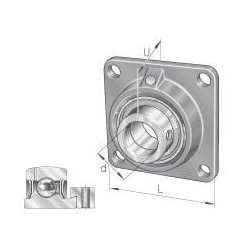 Obudowa łożyska, kompletna PCF40 INA/FAG 4012802790818